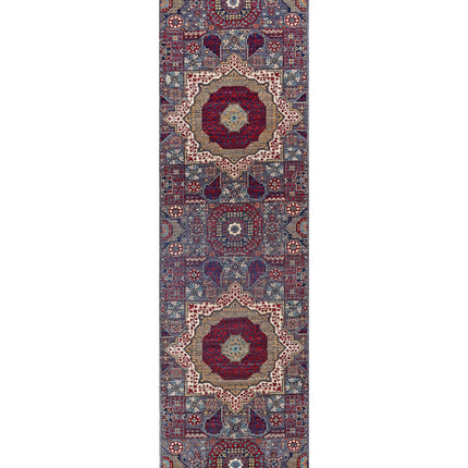 Mamluk 2' 7" X 9' 9" Hand Knotted Wool Rug 2' 7" X 9' 9" (79 X 297) / Grey / Wool
