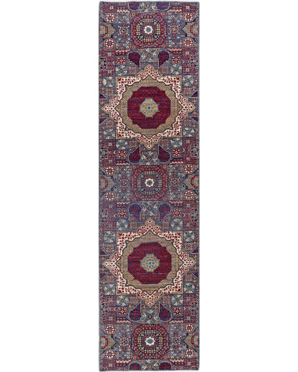 Mamluk 2' 7" X 9' 9" Hand Knotted Wool Rug 2' 7" X 9' 9" (79 X 297) / Grey / Wool