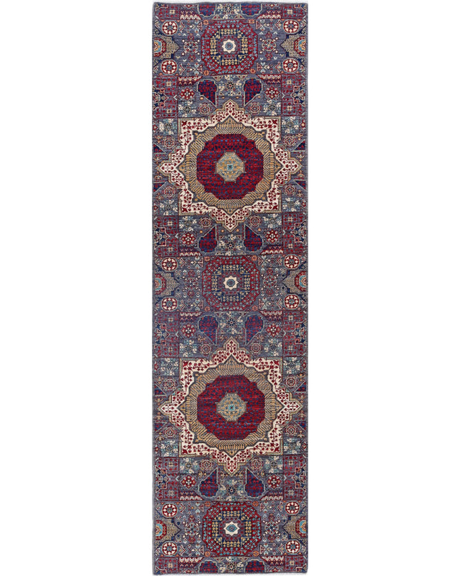 Mamluk 2' 7" X 9' 9" Hand Knotted Wool Rug 2' 7" X 9' 9" (79 X 297) / Grey / Wool