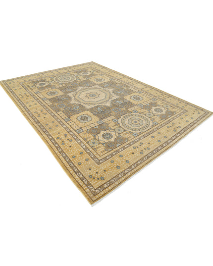 Mamluk 7' 10" X 10' 10" Hand Knotted Wool Rug 7' 10" X 10' 10" (239 X 330) / Gold / Wool