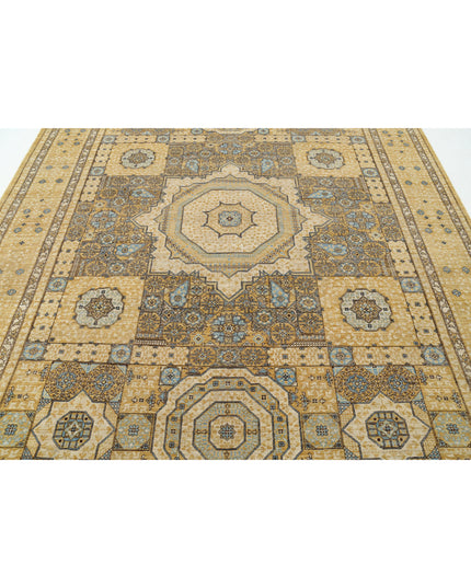 Mamluk 7' 10" X 10' 10" Hand Knotted Wool Rug 7' 10" X 10' 10" (239 X 330) / Gold / Wool