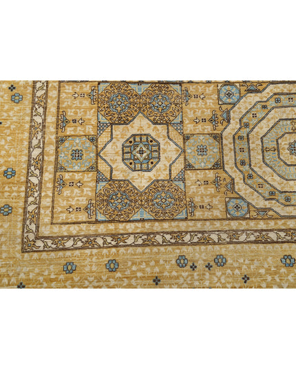 Mamluk 7' 10" X 10' 10" Hand Knotted Wool Rug 7' 10" X 10' 10" (239 X 330) / Gold / Wool