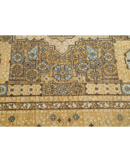 Mamluk 7' 10" X 10' 10" Hand Knotted Wool Rug 7' 10" X 10' 10" (239 X 330) / Gold / Wool