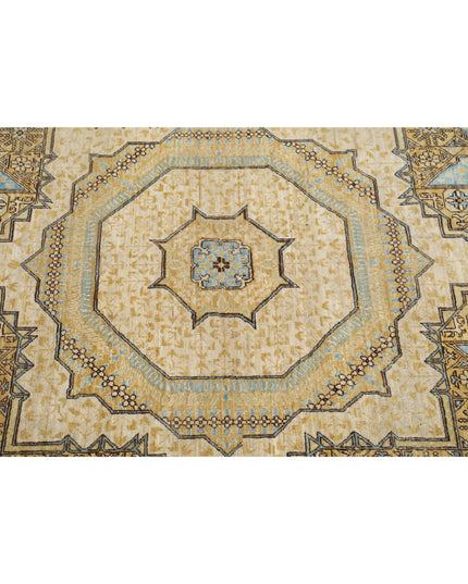 Mamluk 7' 10" X 10' 10" Hand Knotted Wool Rug 7' 10" X 10' 10" (239 X 330) / Gold / Wool