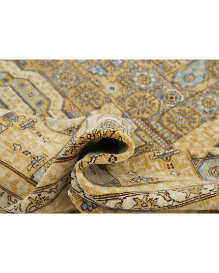 Mamluk 7' 10" X 10' 10" Hand Knotted Wool Rug 7' 10" X 10' 10" (239 X 330) / Gold / Wool