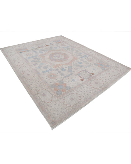 Mamluk 7' 11" X 9' 9" Hand Knotted Wool Rug 7' 11" X 9' 9" (241 X 297) / Ivory / Wool
