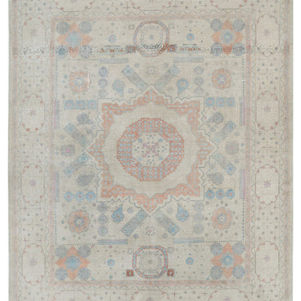 Mamluk 7' 11" X 9' 9" Hand Knotted Wool Rug 7' 11" X 9' 9" (241 X 297) / Ivory / Wool
