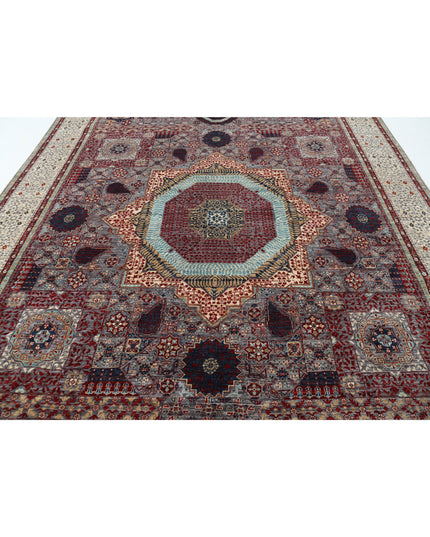 Mamluk 8' 9" X 12' 3" Hand Knotted Wool Rug 8' 9" X 12' 3" (267 X 373) / Grey / Wool