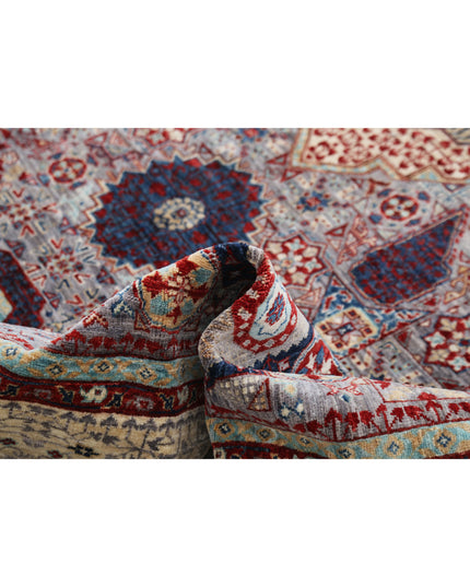 Mamluk 8' 9" X 12' 3" Hand Knotted Wool Rug 8' 9" X 12' 3" (267 X 373) / Grey / Wool