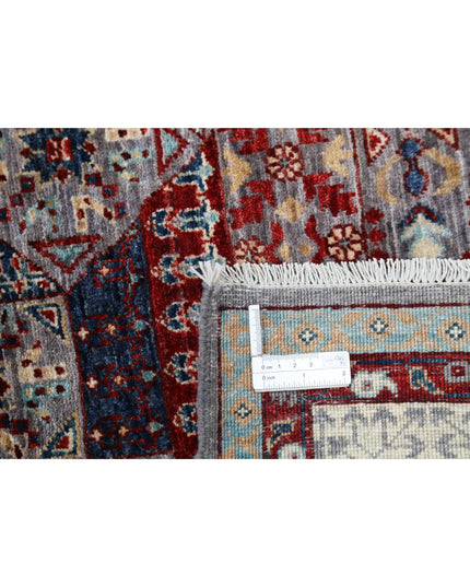 Mamluk 8' 9" X 12' 3" Hand Knotted Wool Rug 8' 9" X 12' 3" (267 X 373) / Grey / Wool