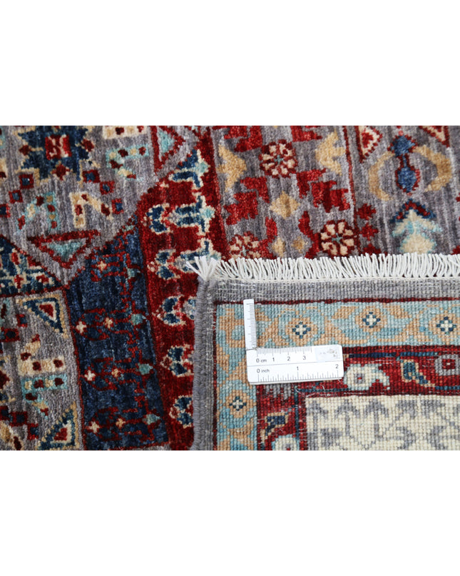 Mamluk 8' 9" X 12' 3" Hand Knotted Wool Rug 8' 9" X 12' 3" (267 X 373) / Grey / Wool