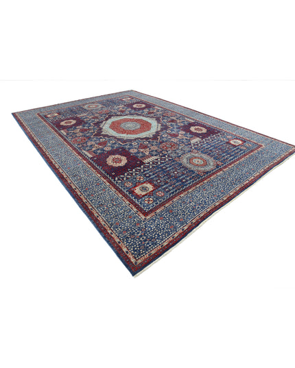 Mamluk 9' 11" X 13' 11" Hand Knotted Wool Rug 9' 11" X 13' 11" (302 X 424) / Blue / Wool