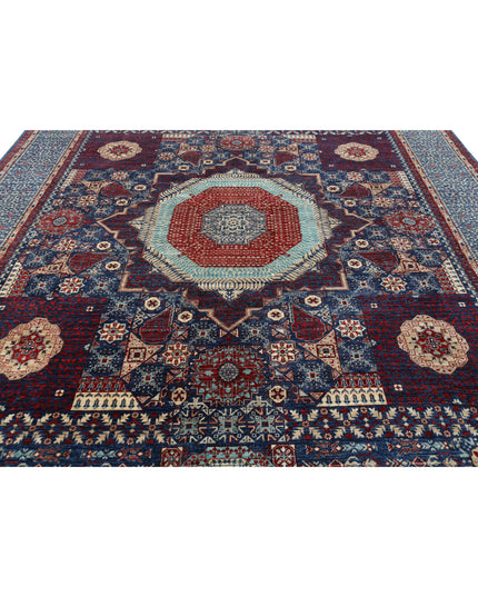 Mamluk 9' 11" X 13' 11" Hand Knotted Wool Rug 9' 11" X 13' 11" (302 X 424) / Blue / Wool