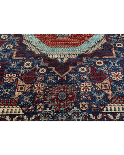 Mamluk 9' 11" X 13' 11" Hand Knotted Wool Rug 9' 11" X 13' 11" (302 X 424) / Blue / Wool
