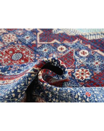 Mamluk 9' 11" X 13' 11" Hand Knotted Wool Rug 9' 11" X 13' 11" (302 X 424) / Blue / Wool