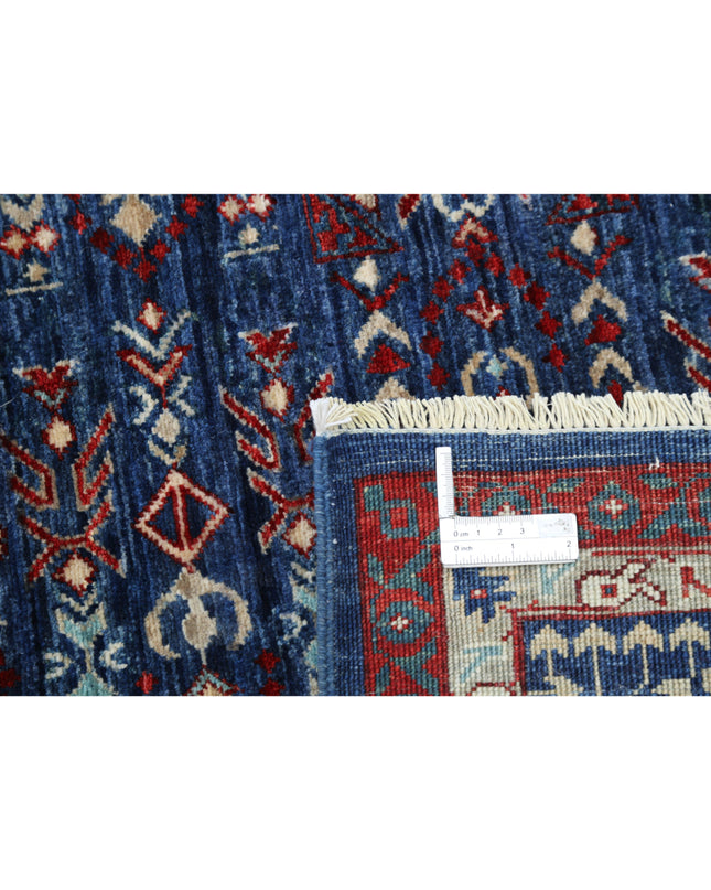 Mamluk 9' 11" X 13' 11" Hand Knotted Wool Rug 9' 11" X 13' 11" (302 X 424) / Blue / Wool