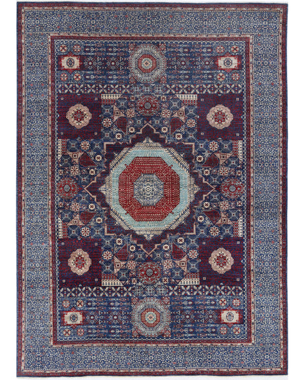 Mamluk 9' 11" X 13' 11" Hand Knotted Wool Rug 9' 11" X 13' 11" (302 X 424) / Blue / Wool