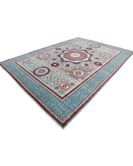 Mamluk 9' 11" X 14' 1" Hand Knotted Wool Rug 9' 11" X 14' 1" (302 X 429) / Green / Wool
