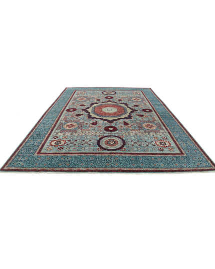 Mamluk 9' 11" X 14' 1" Hand Knotted Wool Rug 9' 11" X 14' 1" (302 X 429) / Green / Wool