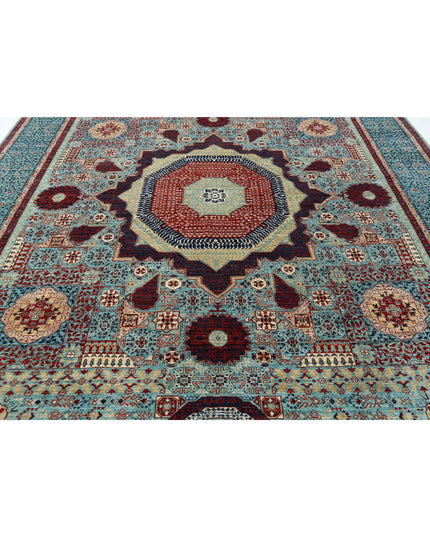 Mamluk 9' 11" X 14' 1" Hand Knotted Wool Rug 9' 11" X 14' 1" (302 X 429) / Green / Wool