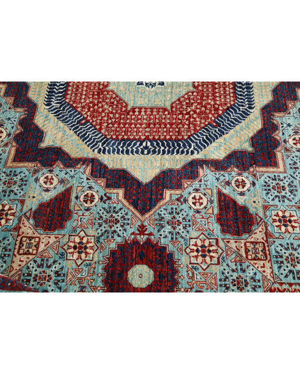 Mamluk 9' 11" X 14' 1" Hand Knotted Wool Rug 9' 11" X 14' 1" (302 X 429) / Green / Wool