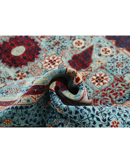 Mamluk 9' 11" X 14' 1" Hand Knotted Wool Rug 9' 11" X 14' 1" (302 X 429) / Green / Wool