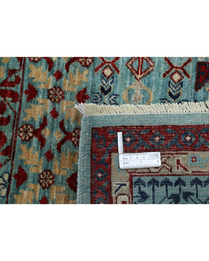 Mamluk 9' 11" X 14' 1" Hand Knotted Wool Rug 9' 11" X 14' 1" (302 X 429) / Green / Wool