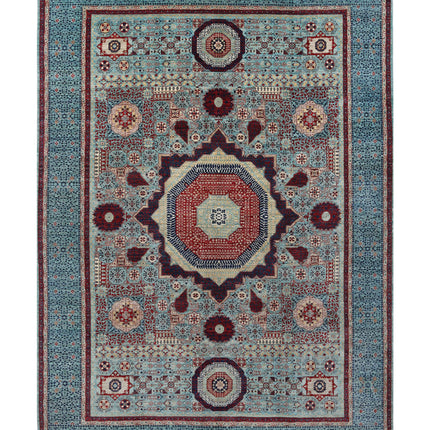 Mamluk 9' 11" X 14' 1" Hand Knotted Wool Rug 9' 11" X 14' 1" (302 X 429) / Green / Wool