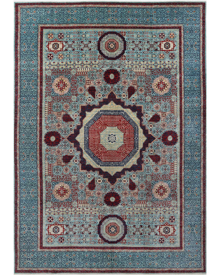 Mamluk 9' 11" X 14' 1" Hand Knotted Wool Rug 9' 11" X 14' 1" (302 X 429) / Green / Wool