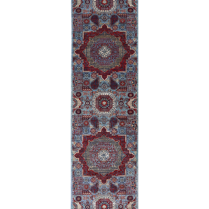 Mamluk 2' 7" X 9' 9" Hand Knotted Wool Rug 2' 7" X 9' 9" (79 X 297) / Blue / Wool