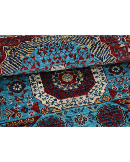 Mamluk 2' 9" X 9' 8" Hand Knotted Wool Rug 2' 9" X 9' 8" (84 X 295) / Teal / Wool