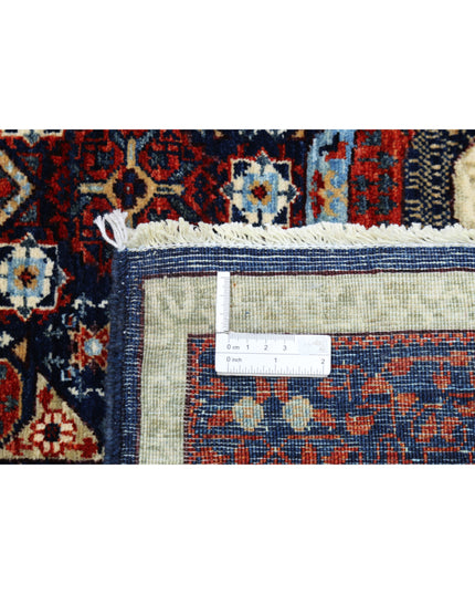 Mamluk 3' 11" X 6' 1" Hand Knotted Wool Rug 3' 11" X 6' 1" (119 X 185) / Blue / Wool