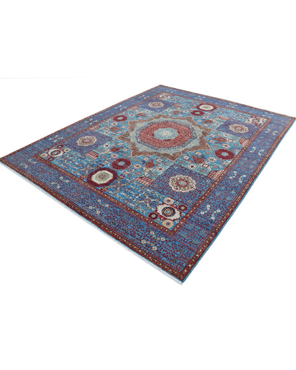 Mamluk 8' 1" X 9' 9" Hand Knotted Wool Rug 8' 1" X 9' 9" (246 X 297) / Blue / Wool