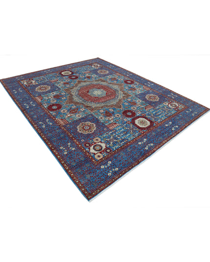 Mamluk 8' 1" X 9' 9" Hand Knotted Wool Rug 8' 1" X 9' 9" (246 X 297) / Blue / Wool