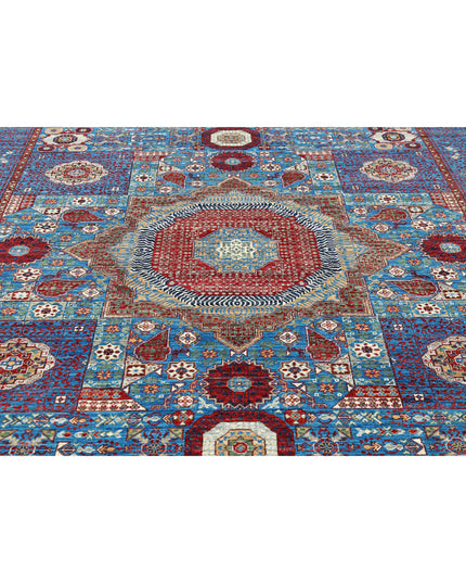 Mamluk 8' 1" X 9' 9" Hand Knotted Wool Rug 8' 1" X 9' 9" (246 X 297) / Blue / Wool