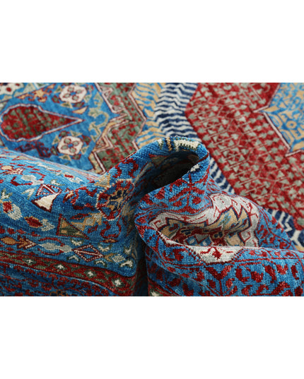 Mamluk 8' 1" X 9' 9" Hand Knotted Wool Rug 8' 1" X 9' 9" (246 X 297) / Blue / Wool