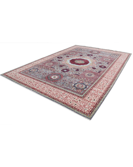 Mamluk 10' 1" X 14' 0" Hand Knotted Wool Rug 10' 1" X 14' 0" (307 X 427) / Grey / Wool