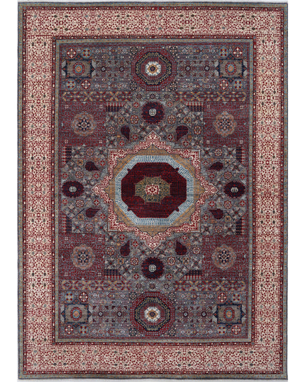 Mamluk 10' 1" X 14' 0" Hand Knotted Wool Rug 10' 1" X 14' 0" (307 X 427) / Grey / Wool