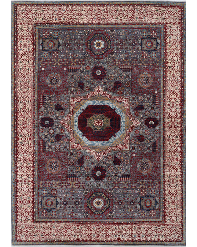 Mamluk 10' 1" X 14' 0" Hand Knotted Wool Rug 10' 1" X 14' 0" (307 X 427) / Grey / Wool