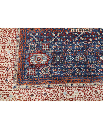 Mamluk 9' 0" X 11' 11" Hand Knotted Wool Rug 9' 0" X 11' 11" (274 X 363) / Blue / Wool