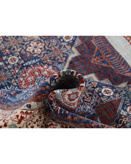 Mamluk 9' 0" X 11' 11" Hand Knotted Wool Rug 9' 0" X 11' 11" (274 X 363) / Blue / Wool