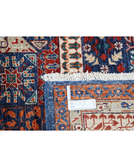Mamluk 9' 0" X 11' 11" Hand Knotted Wool Rug 9' 0" X 11' 11" (274 X 363) / Blue / Wool