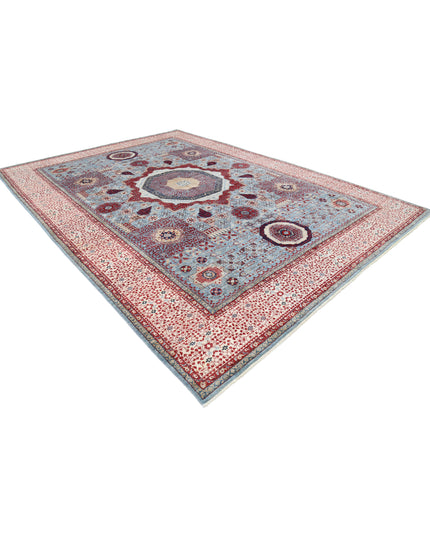 Mamluk 9' 10" X 13' 9" Hand Knotted Wool Rug 9' 10" X 13' 9" (300 X 419) / Blue / Wool