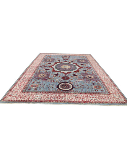 Mamluk 9' 10" X 13' 9" Hand Knotted Wool Rug 9' 10" X 13' 9" (300 X 419) / Blue / Wool