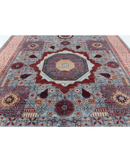 Mamluk 9' 10" X 13' 9" Hand Knotted Wool Rug 9' 10" X 13' 9" (300 X 419) / Blue / Wool