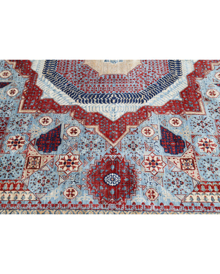Mamluk 9' 10" X 13' 9" Hand Knotted Wool Rug 9' 10" X 13' 9" (300 X 419) / Blue / Wool