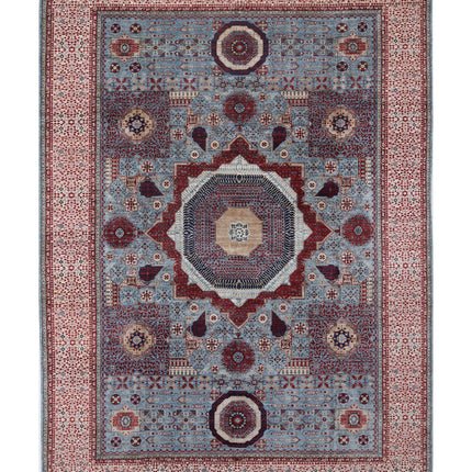 Mamluk 9' 10" X 13' 9" Hand Knotted Wool Rug 9' 10" X 13' 9" (300 X 419) / Blue / Wool