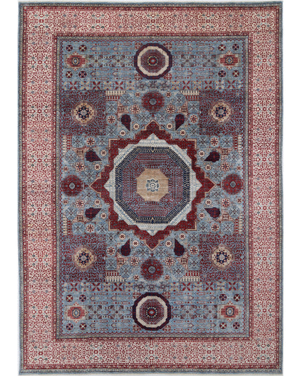 Mamluk 9' 10" X 13' 9" Hand Knotted Wool Rug 9' 10" X 13' 9" (300 X 419) / Blue / Wool