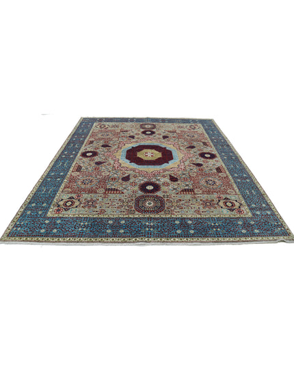 Mamluk 8' 2" X 9' 10" Hand Knotted Wool Rug 8' 2" X 9' 10" (249 X 300) / Grey / Wool