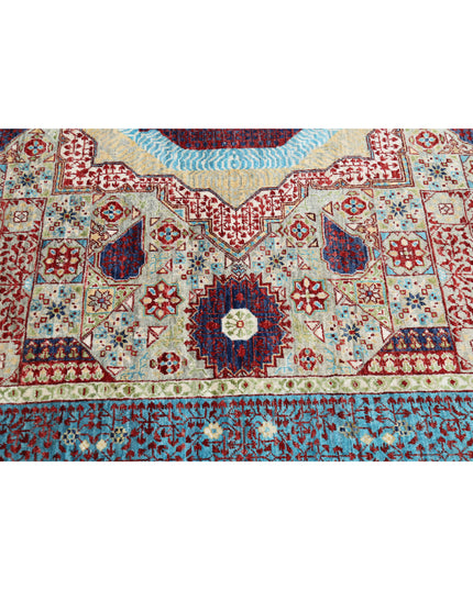 Mamluk 8' 2" X 9' 10" Hand Knotted Wool Rug 8' 2" X 9' 10" (249 X 300) / Grey / Wool